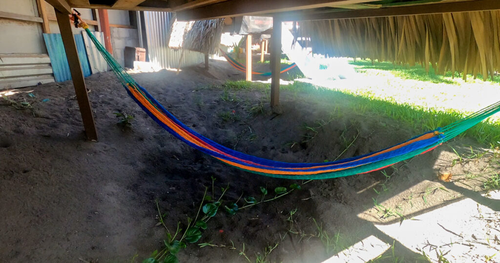 Hamaca para descansar debajo del Glamping